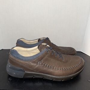 Ecco Cross X Classic Casual Brown Leather Shoes Mens 45 EU 11 11.5 US Sneakers
